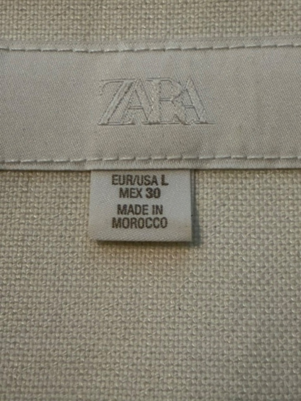 ZARA Short Sleeve Double Breasted Blazer L - Picture 3 of 3